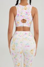 New Fashion UTPALA Multicolor V-Neck Workout Bra High Support | Yoga | Gym - B23P0001 - Image 4