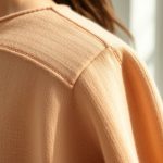 Close-up of the soft cashmere blend fabric and stitching on the First Muse Dress.