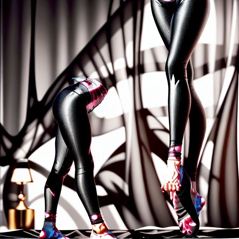 pollinations-hot-yoga-pants-1-777153 Black hot yoga pants in the Raspberry Leaf Te style on a white background.