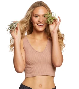 Solid Rib Brami Yoga Crop Top