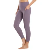 Uphold Solid High Waisted 7/8 Leggings With Pockets 25"