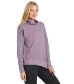 Shine Solid Roll Neck Asymmetric Sweatshirt