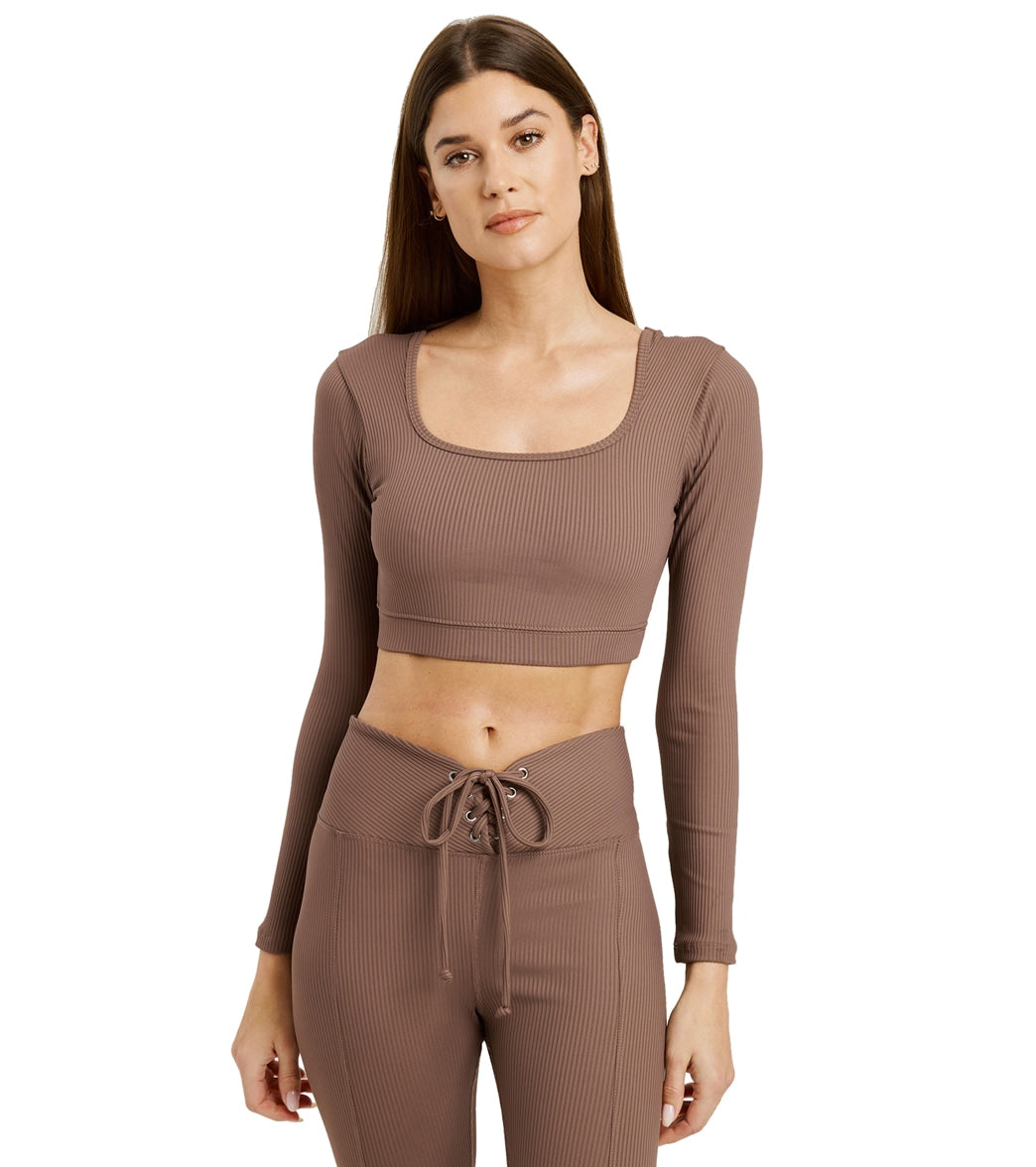 Ribbed Cropped Long Sleeve