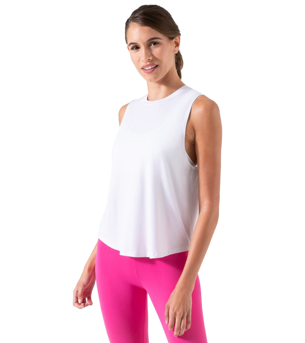 femme fitness keyhole sleeveless top