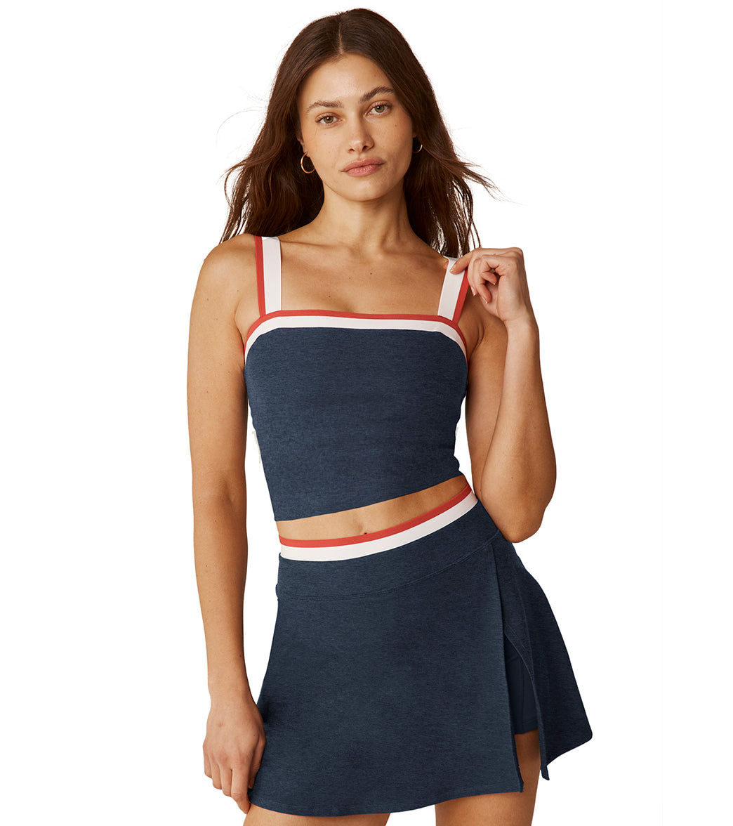 planet fitness adelaide Spacedye cropped tank in Nocturnal Navy